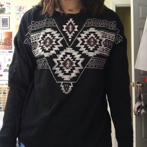 Navajo based patterned sweatshirt